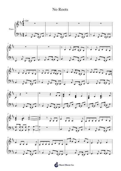 No Roots Sheet Music by Alice Merton-Arr.Springlome Xebloor