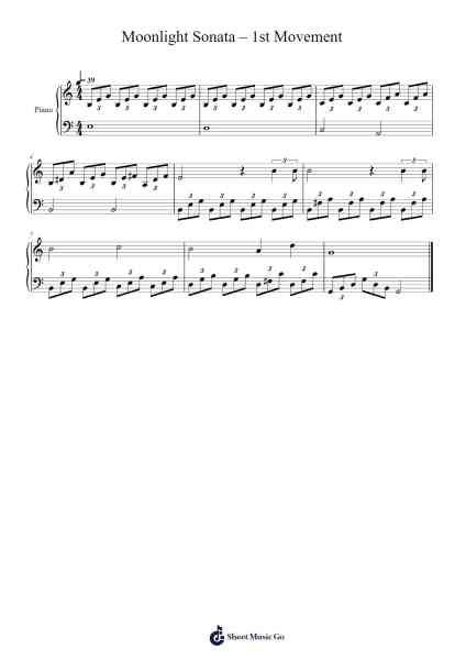 Moonlight Sonata – 1st Movement Musica per pianoforte di Ludwig van Beethoven - Arr.Krispert