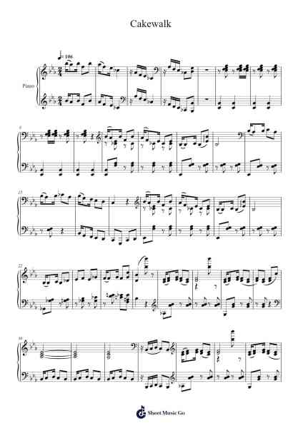 Cakewalk Sheet Music by Claude Debussy-Arr.Jamesstone