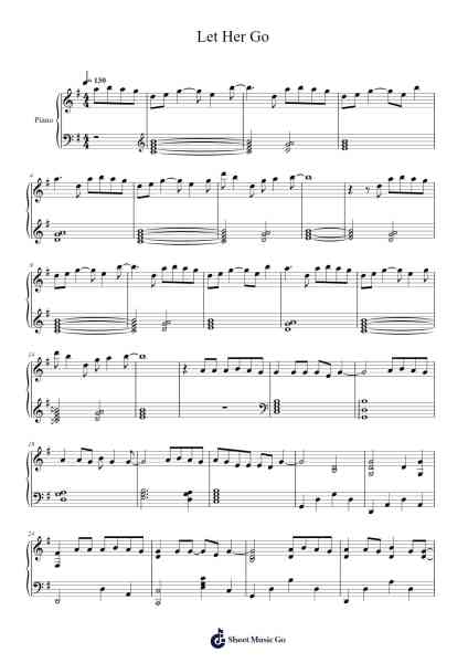 Let Her Go Sheet Music by Passenger-Arr.Bophen