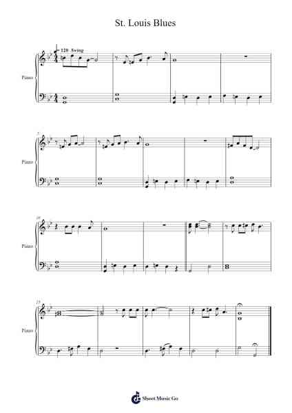 St. Louis Blues Musica per pianoforte di W. C. Handy - Arr.Walmeo