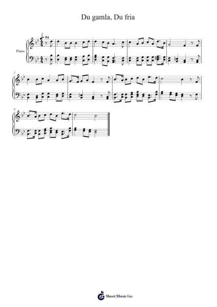 Swedish National Anthem 🇸🇪 Sheet Music by Edvin Kallstenius-Arr.Beslop Millblair