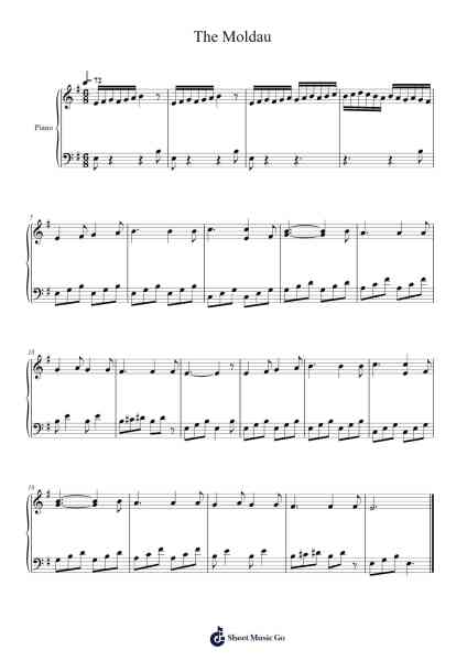 The Moldau Sheet Music by Bedřich Smetana-Arr.Rontrine Ollyn