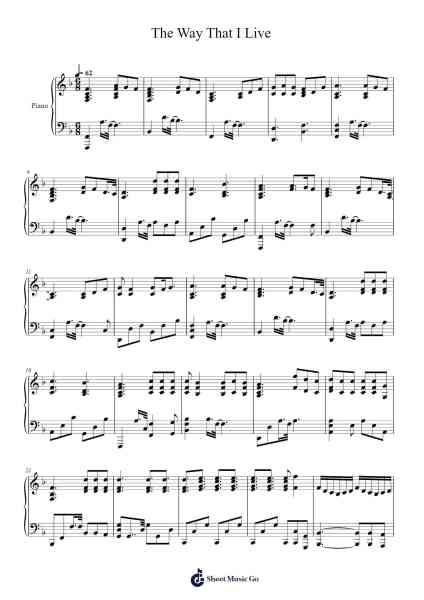 The Way That I Live Sheet Music by Ed Harcourt-Arr.Jusmens