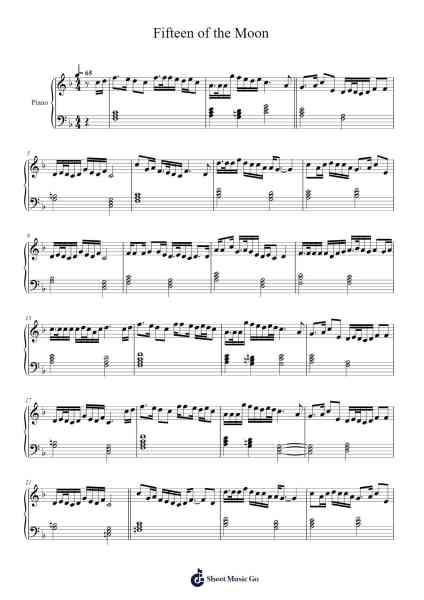 Fifteen of the Moon Sheet Music by Jiang Dawei-Arr.Yalegus
