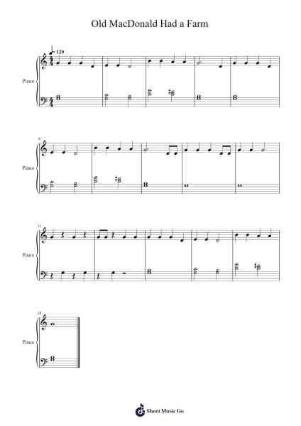 Old MacDonald Had a Farm Sheet Music by Traditional-Arr.Moisham Whcky