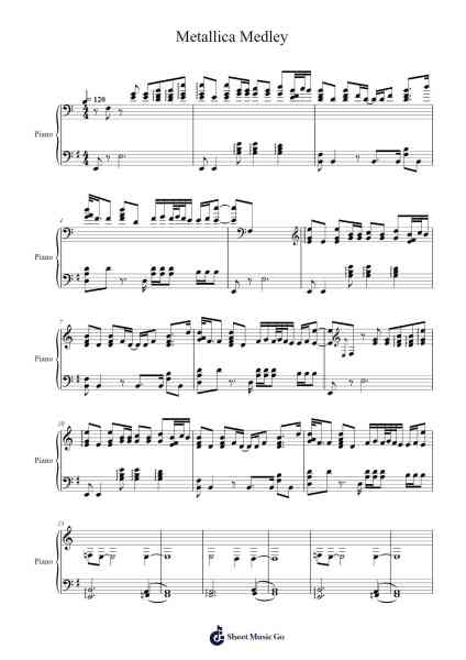 Metallica Medley Sheet Music by Metallica-Arr.Pullamb