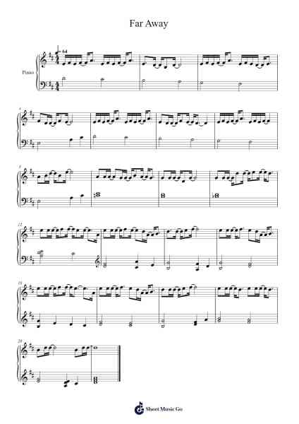 Far Away Sheet Music by Jay Chou-Arr.Wilbeth