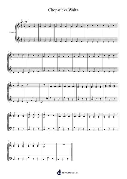Chopsticks Waltz Sheet Music by Euphemia Allen-Arr.Moisham Whcky