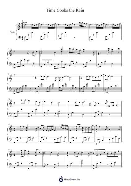 Time cooks the rain Sheet Music by Yisa Yu-Arr.Dawnbian Sherqe