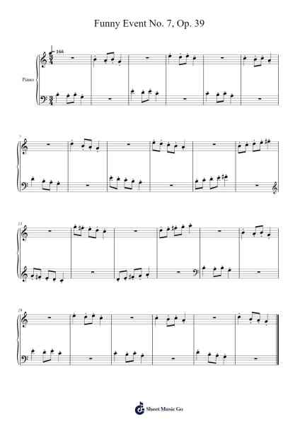 Funny Event No. 7, Op. 39 Sheet Music by Dmitry Kabalevsky-Arr.Louisron Whitemax