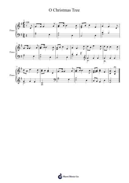 O Christmas Tree Sheet Music by Ernst Anschütz-Arr.Twainryl