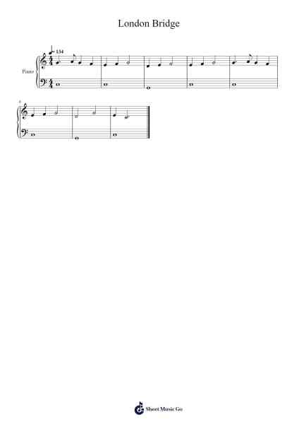London Bridge Partitura de English Folksong-Arr.Bettiane Rexpoe