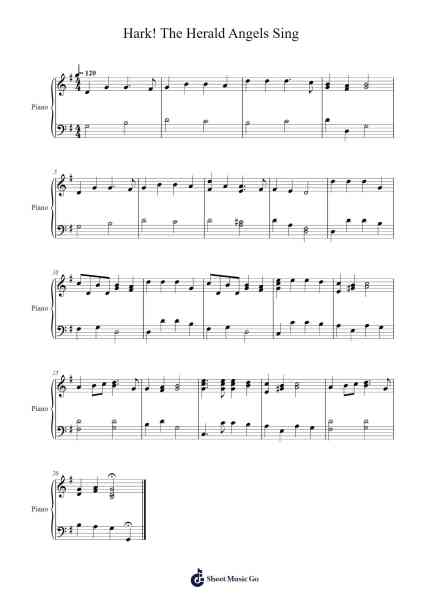 Hark! The Herald Angels Sing Sheet Music by Felix Mendelssohn Bartholdy-Arr.Maudky Clairebey