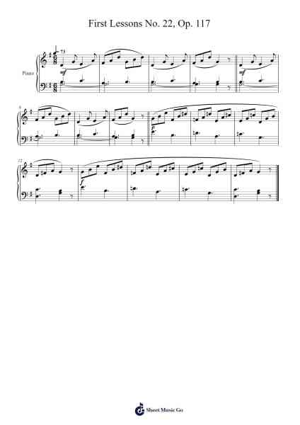 Round –First Lessons No. 22, Op. 117 Partitura de Cornelius Gurlitt-Arr.Colbard Ramsdick
