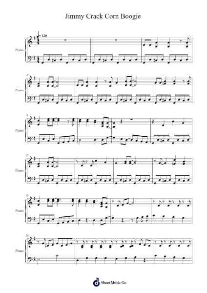 Jimmy Crack Corn Boogie Partitura de Gerald Martin-Arr.Annnat Keclair