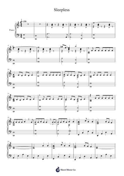Sleepless Sheet Music by Twenty One Pilots-Arr.Davehume