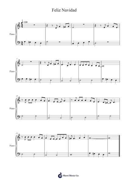 Feliz Navidad Sheet Music by José Feliciano-Arr.Croftslop