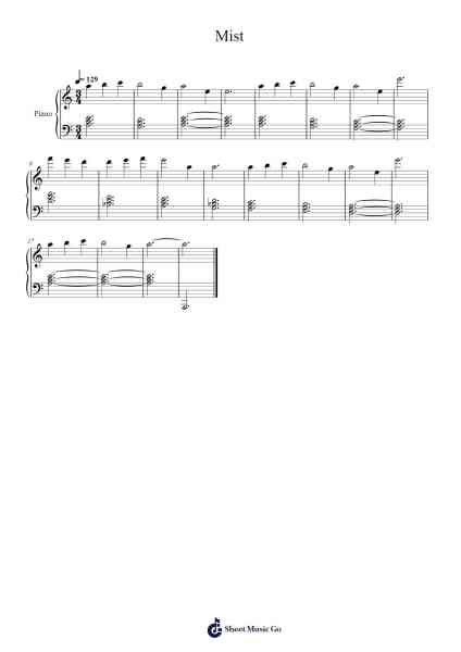 Mist Sheet Music by Clifford Poole-Arr.Benga