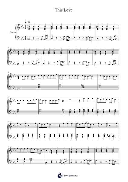 This Love Partitura de Maroon 5-Arr.Losopp Webslin