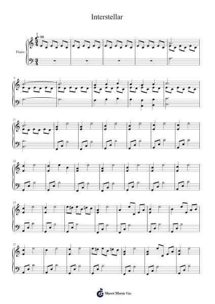 Interstellar Sheet Music by Hans Zimmer/Ludwig van Beethoven-Arr.Dempdawn Ftance