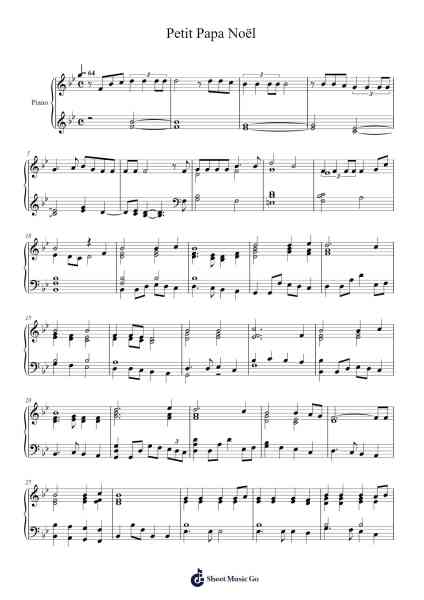 Petit Papa Noël (without melody) Sheet Music by Henri Martinet-Arr.Colyork