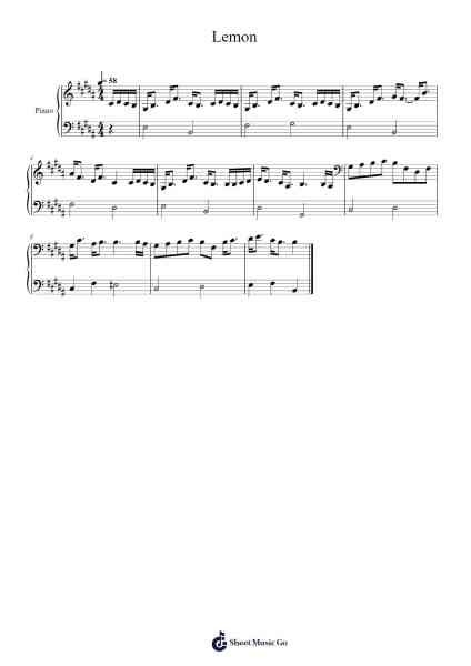 Lemon Sheet Music by Kenshi Yonezu-Arr.Strongco