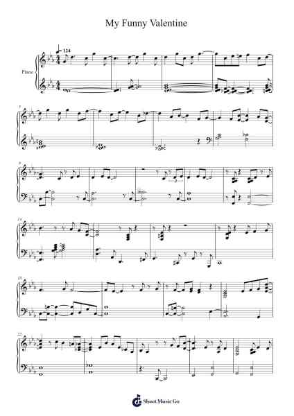 My Funny Valentine Sheet Music by Richard Rodgers-Arr.Payyule