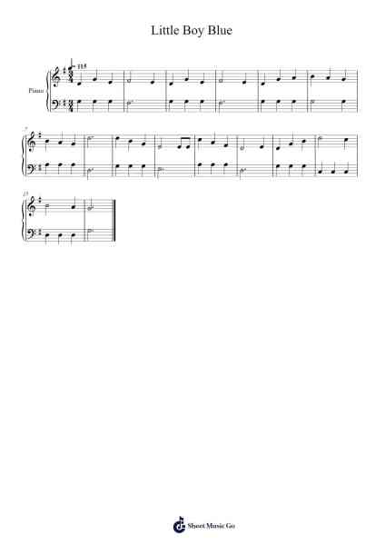 Little Boy Blue Sheet Music by Traditional-Arr.Myrtours Hihill