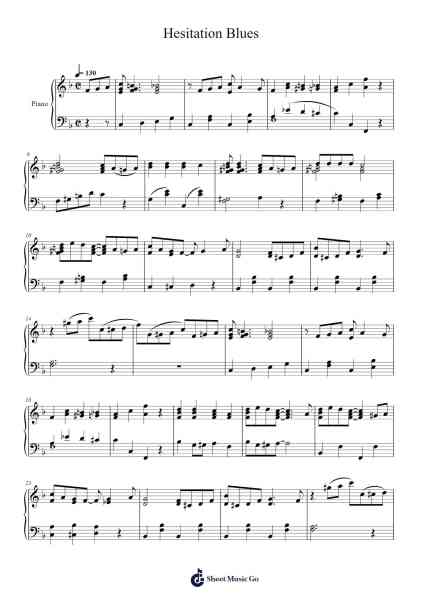 Hesitation Blues Sheet Music by Jelly Roll Morton-Arr.Brobraith Zeyer