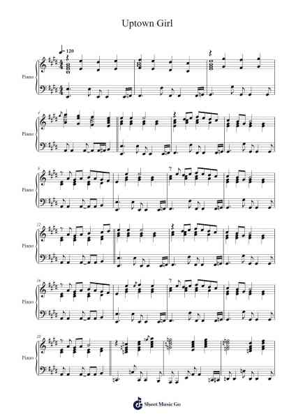 Uptown Girl Sheet Music by Billy Joel-Arr.Trund Milsoll