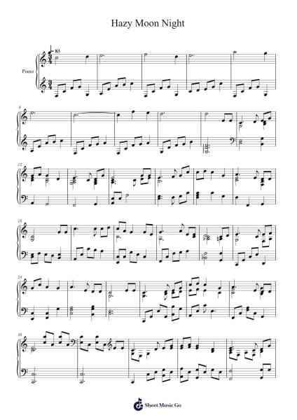 Hazy Moon Night Sheet Music by Teiichi Okano-Arr.Campgins