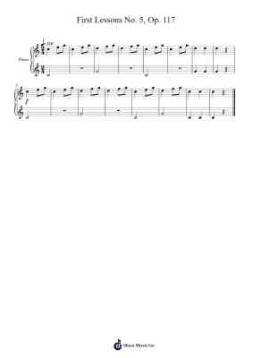 First Lessons No. 5, Op. 117 Sheet Music by Cornelius Gurlitt-Arr.Stilwald Mollswift