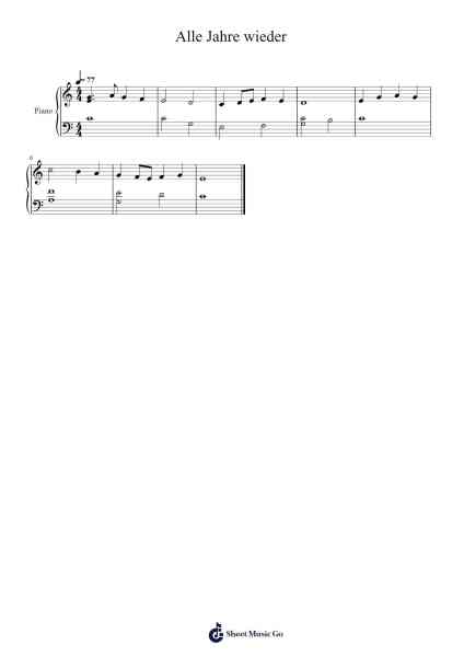 Alle Jahre wieder Sheet Music by Friedrich Silcher-Arr.Taykin Wertor