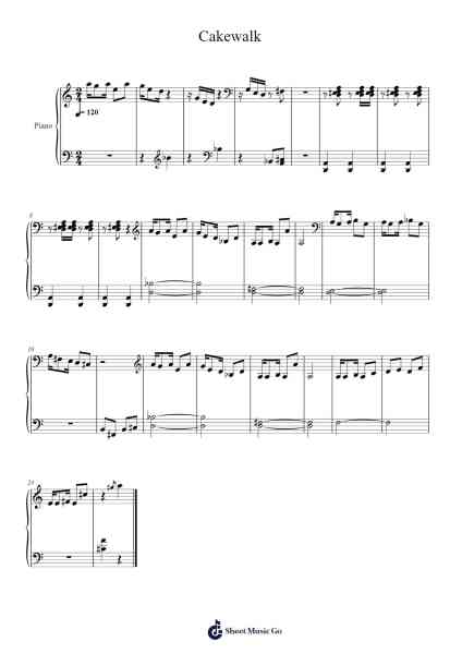 Cakewalk 楽譜 by Claude Debussy-Arr.Hedbill
