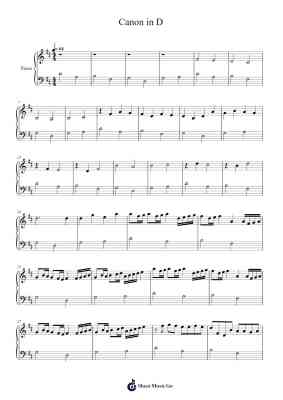Canon in D Sheet Music by Johann Pachelbel-Arr.Pojudd Sheishua