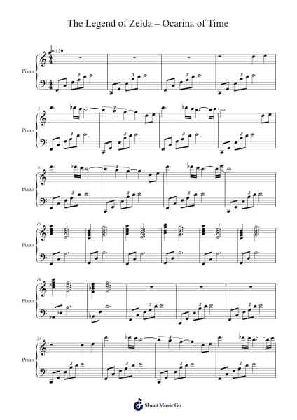 The Legend of Zelda – Ocarina of Time Partitura de Koji Kondo-Arr.Ldad Jeanvan