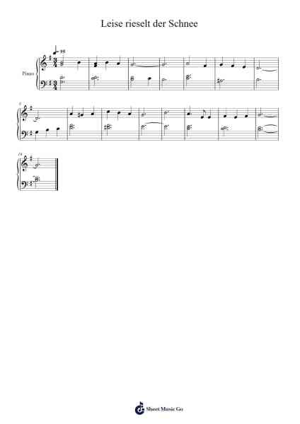 Leise rieselt der Schnee Sheet Music by Eduard Ebel-Arr.Giswolf