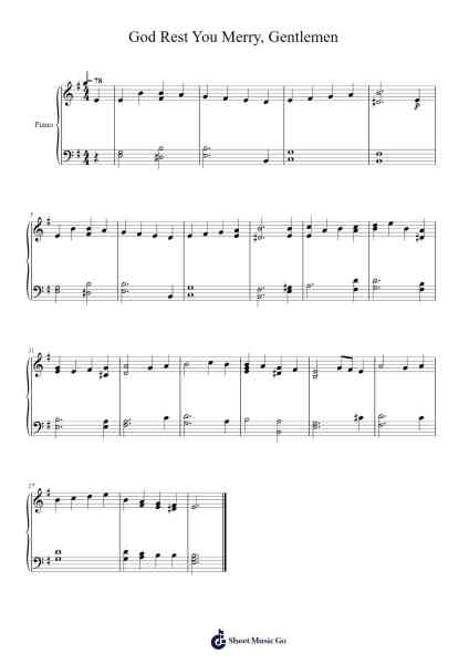 God Rest You Merry, Gentlemen Sheet Music by British Traditional-Arr.Buthouse Oisenny