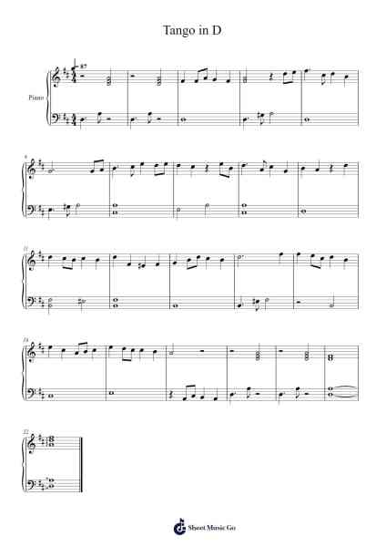 Tango in D Sheet Music by Isaac Albéniz-Arr.Hodhill