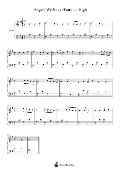 Angels We Have Heard on High Sheet Music by French Traditional-Arr.Phillen Gillpont