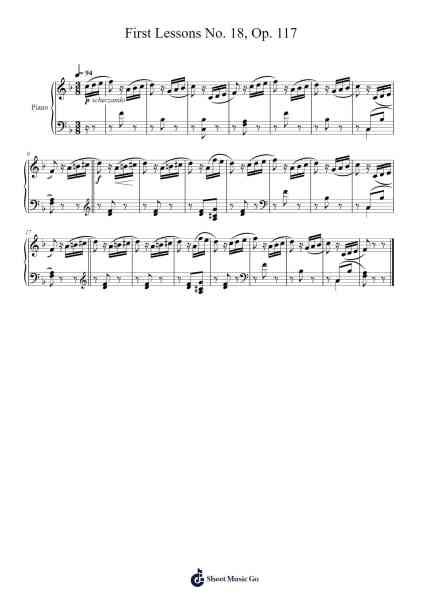 Little Rogue – First Lessons No. 18, Op. 117 Sheet Music by Cornelius Gurlitt-Arr.Herkyle