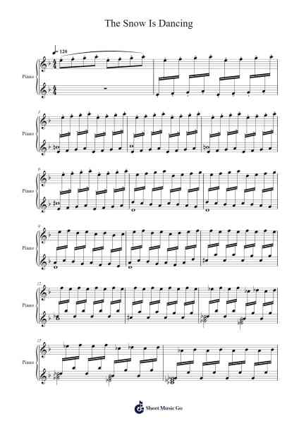 The Snow Is Dancing Partitura de Claude Debussy-Arr.Harloise Hanett