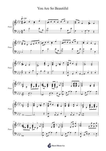 You Are So Beautiful Sheet Music by Joe Cocker-Arr.Osger