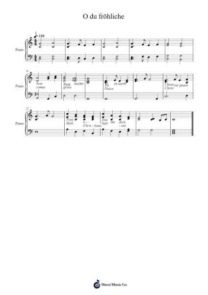 O du fröhliche Sheet Music by German Traditional-Arr.Lanps Gailkyle