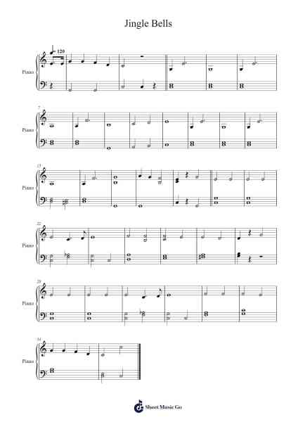Jingle Bells (Accompaniment Version) Sheet Music by James Lord Pierpont-Arr.Fagee