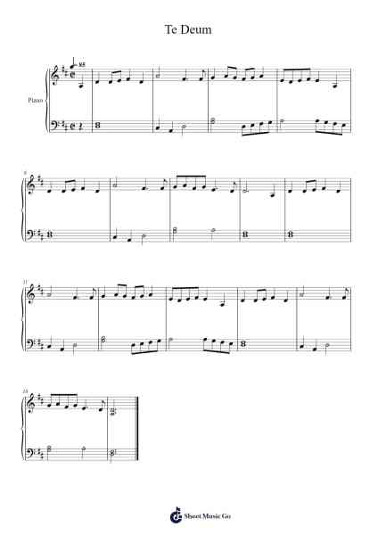 Te Deum – Eurovision Hymn Sheet Music by Marc-Antoine Charpentier-Arr.Evejob