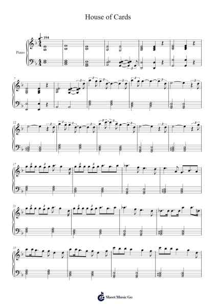 Outro – House of Cards Sheet Music by BTS-Arr.Faitheva Carite