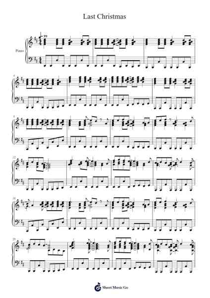 Last Christmas Sheet Music by Wham!-Arr.Haycah Touthale