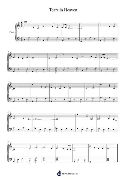 Tears shed in heaven Sheet Music by Eric Clapton-Arr.Keatsrid Burnsgo